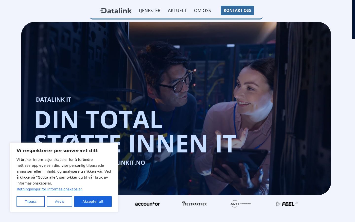 Screenshot of the consent banner shown before any interaction