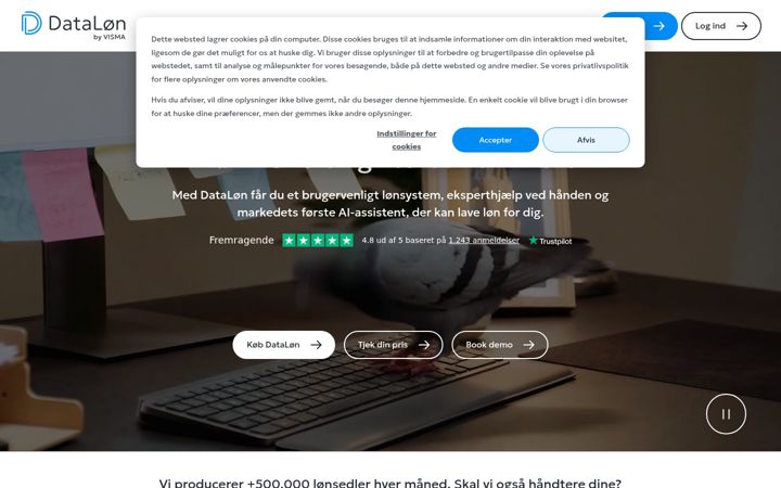 Screenshot of dataloen.dk