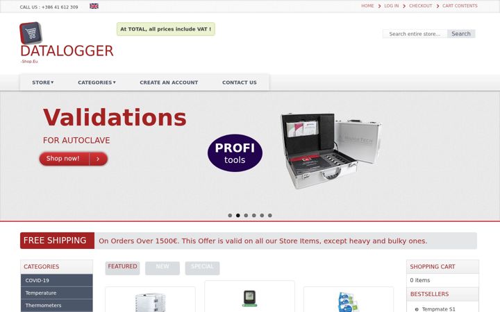 Screenshot of datalogger-shop.eu