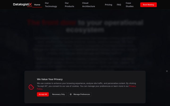 Screenshot of datalogistix-studio.com