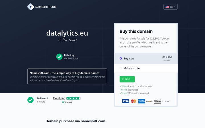 Screenshot of datalytics.eu