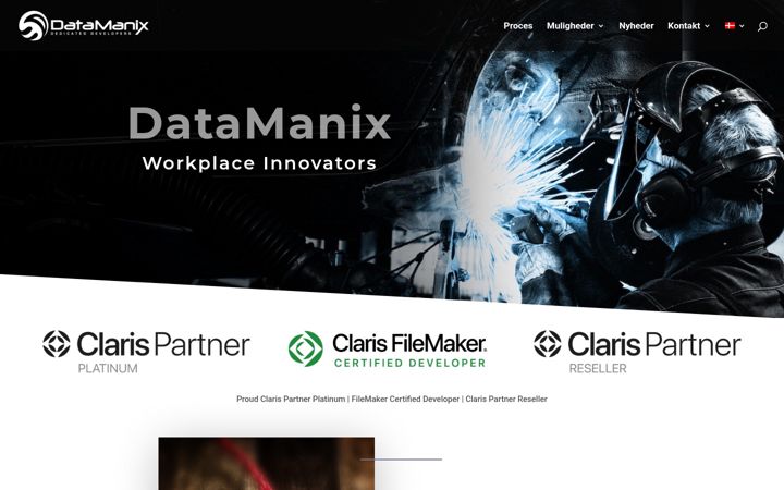 Screenshot ta' datamanix.dk