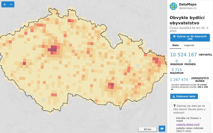 Screenshot von datamapo.cz