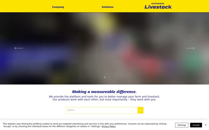 Screenshot of datamars.co.uk