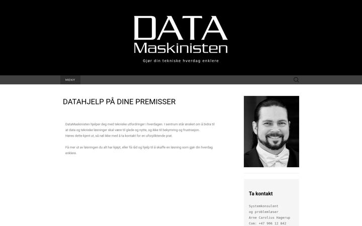 Screenshot of datamaskinisten.no