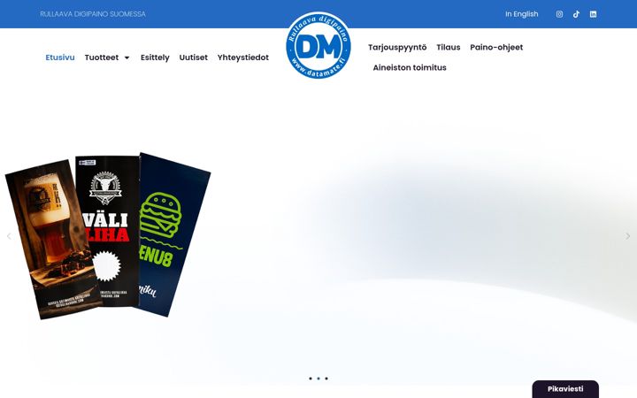 Screenshot di datamate.fi