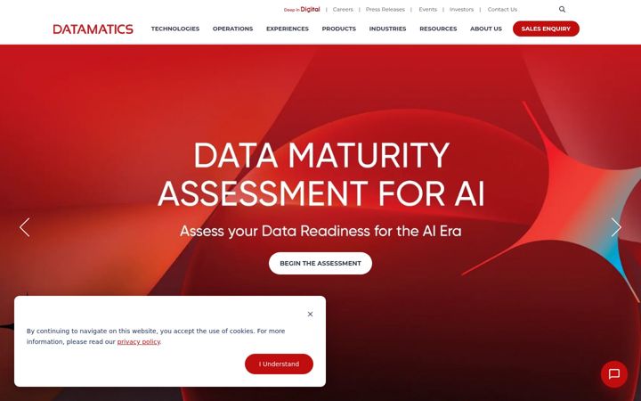 Screenshot of datamatics.com