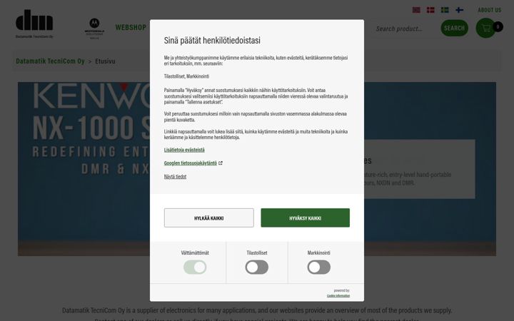 Screenshot di datamatik.fi