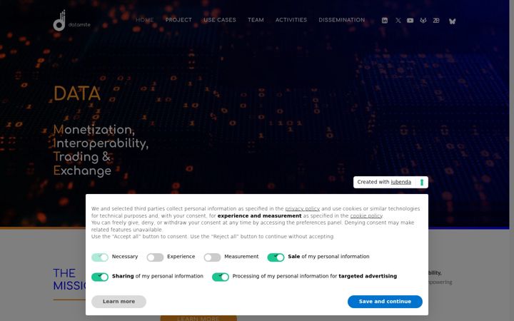 Screenshot of datamite-horizon.eu