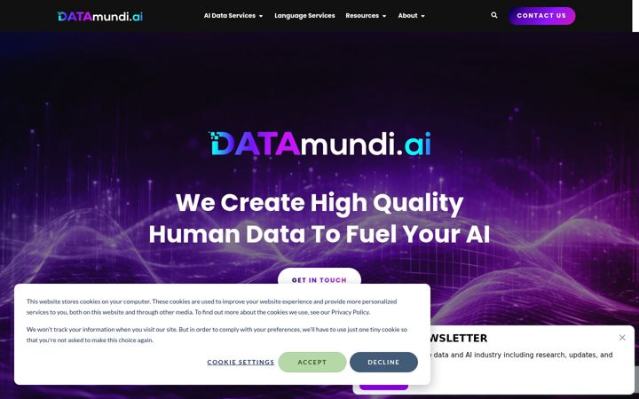 Screenshot di datamundi.ai