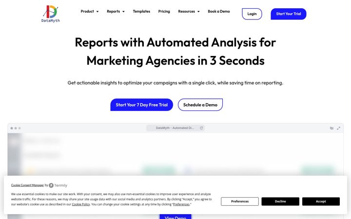 Screenshot of datamyth.com
