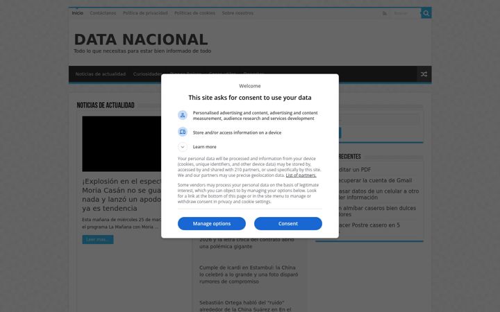 Screenshot of datanacional.com