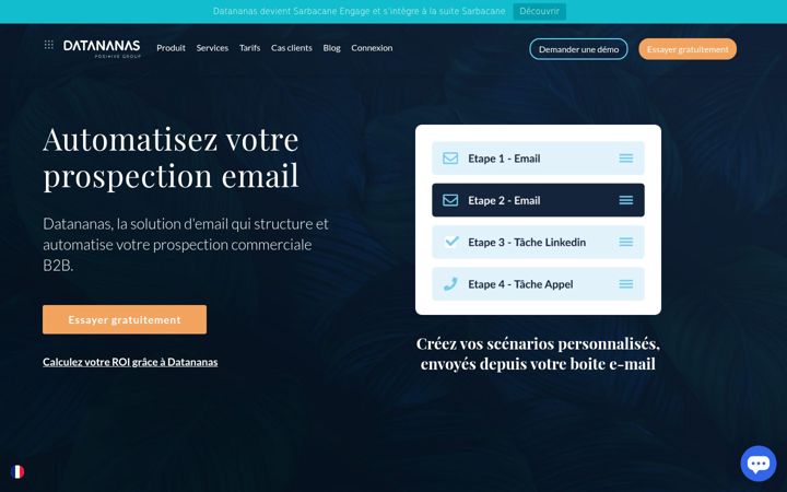Screenshot of datananas.com