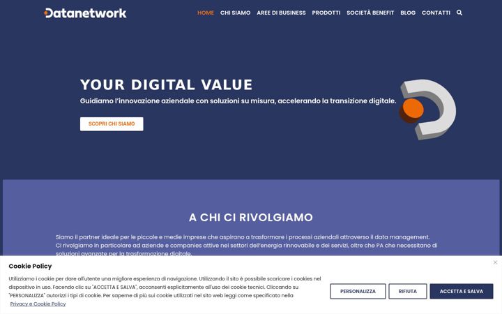 Screenshot von datanetwork.it
