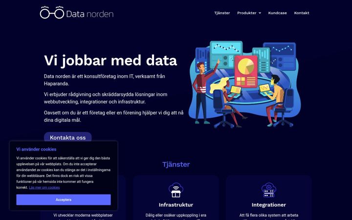 Snímek obrazovky datanorden.se
