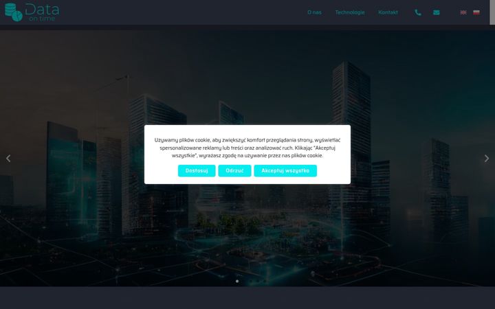 Екранна снимка на dataontime.io
