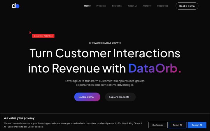 Screenshot di dataorb.ai