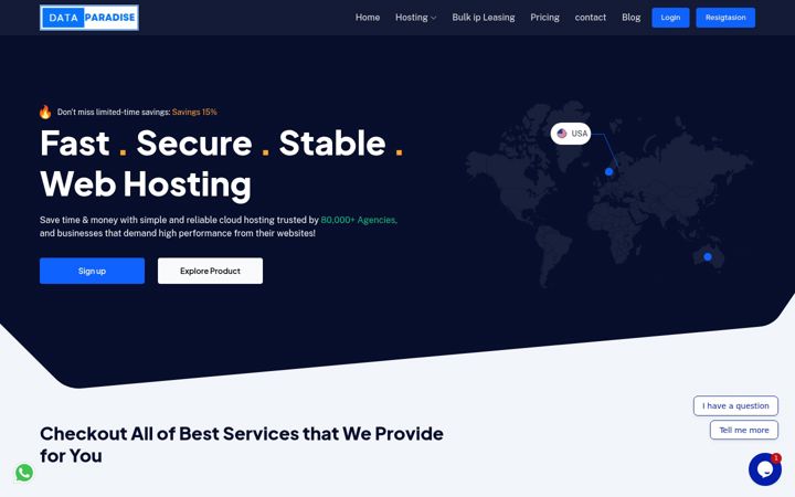 Screenshot of dataparadise.net