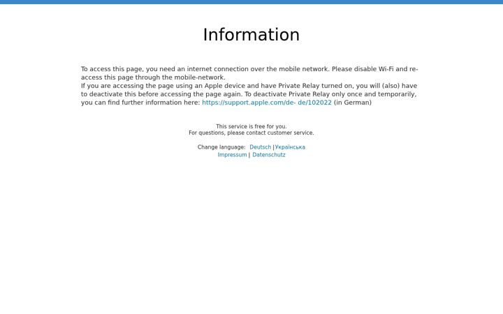Screenshot of datapass.de