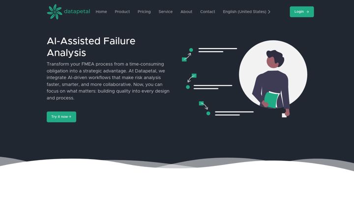 Screenshot di datapetal.ai