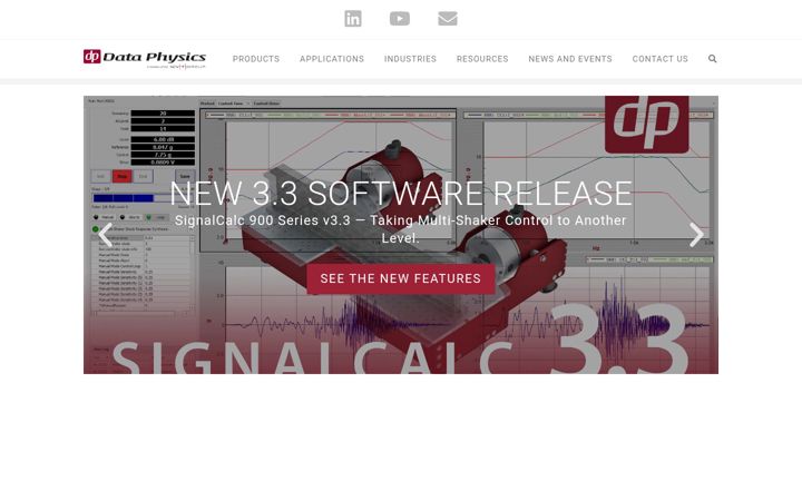 Screenshot of dataphysics.com
