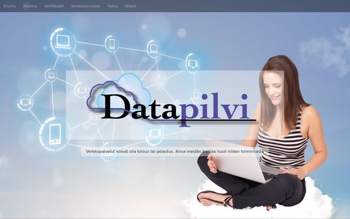 Screenshot of datapilvi.fi