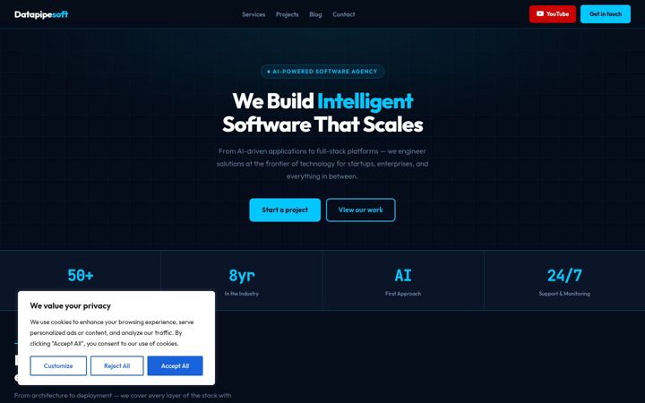 Screenshot of datapipesoft.com