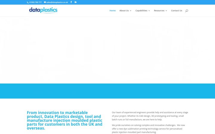 Screenshot of dataplastics.co.uk