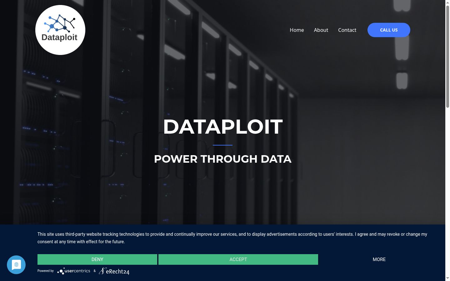 Screenshot of the consent banner shown before any interaction