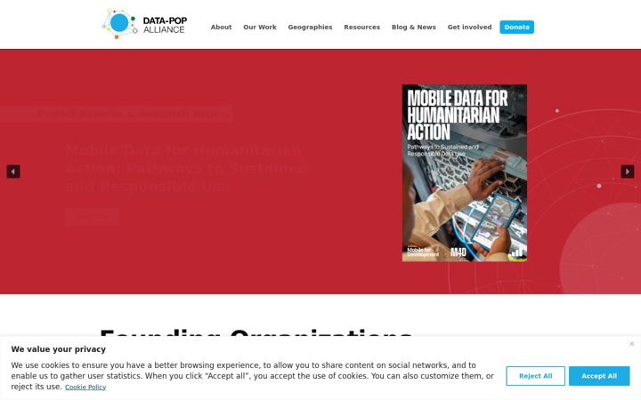 Snímek obrazovky datapopalliance.org
