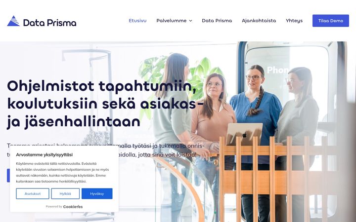 Screenshot di dataprisma.fi