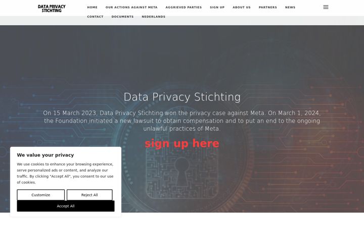 Screenshot of dataprivacystichting.com