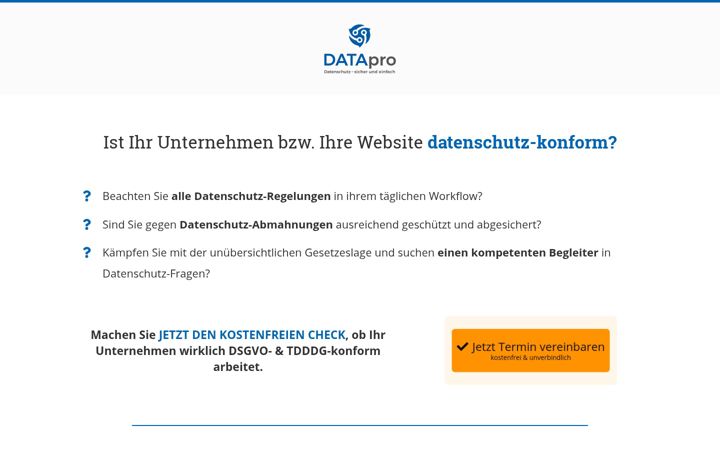 Screenshot of datapro-check.de