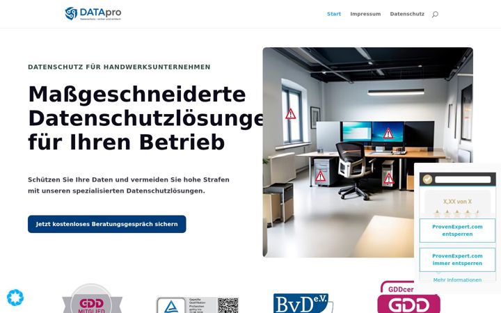 Screenshot of datapro.de
