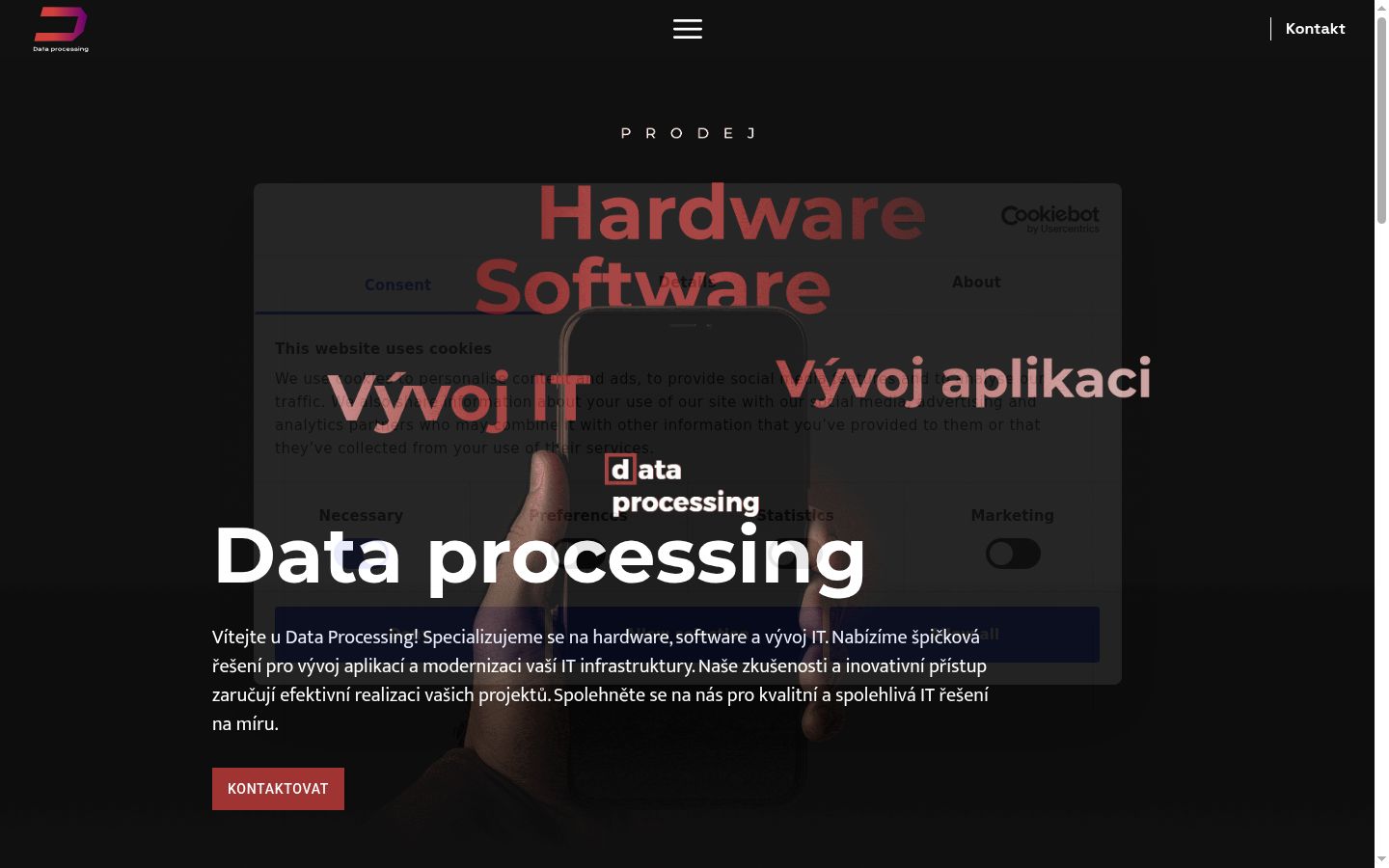 Sutikimo reklamjuostės, rodytos prieš bet kokią sąveiką, ekrano kopija