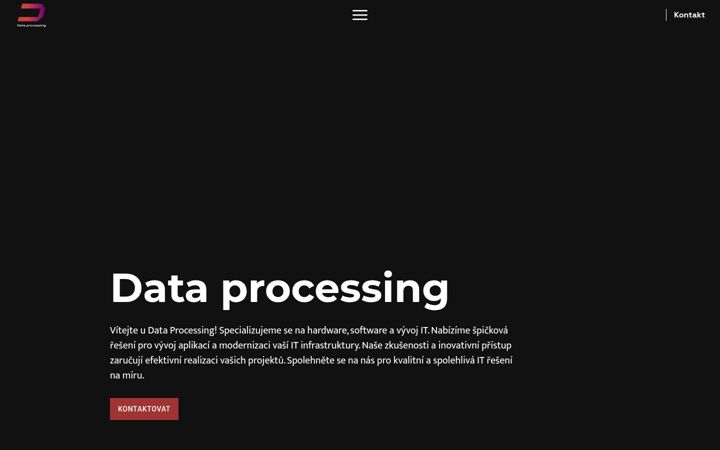 Screenshot von dataprocessing.cz
