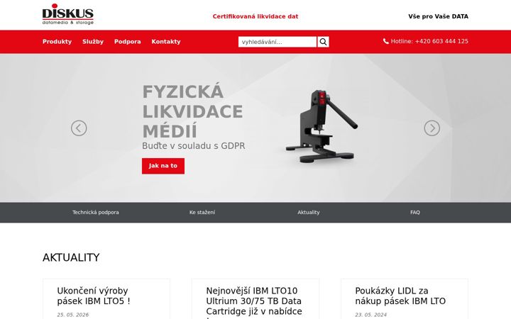 Screenshot von dataprofi.cz