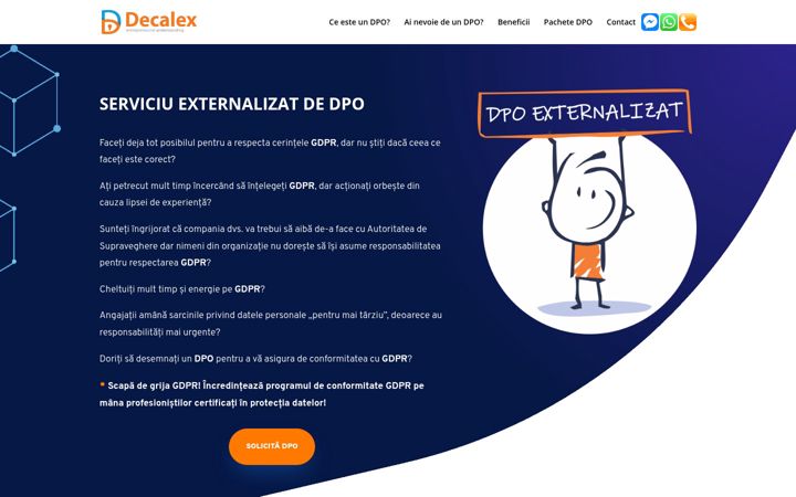 Screenshot ta' dataprotectionofficer.ro