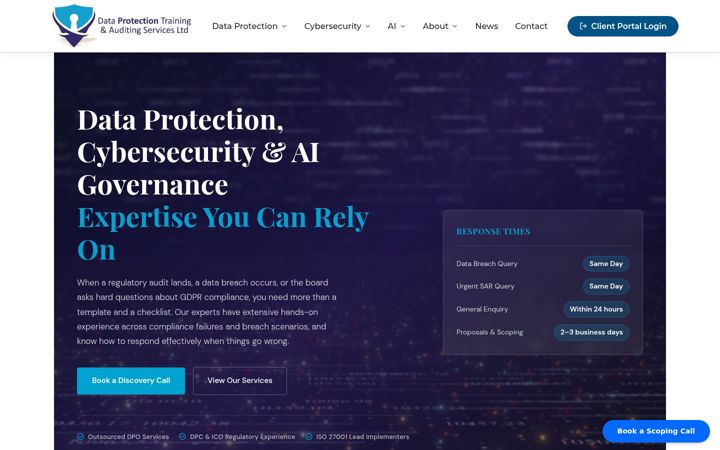Screenshot di dataprotectionservice.ie