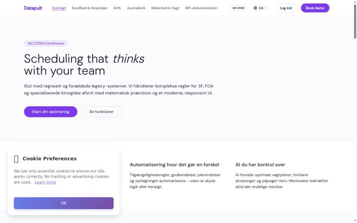 Screenshot of datapult.dk