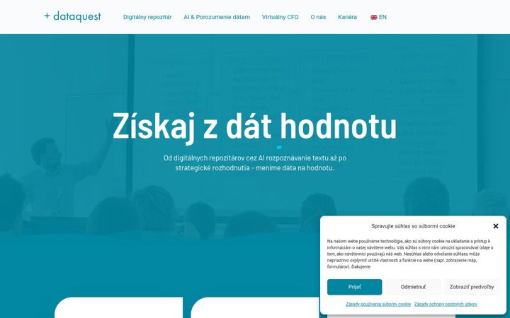 Screenshot of dataquest.sk