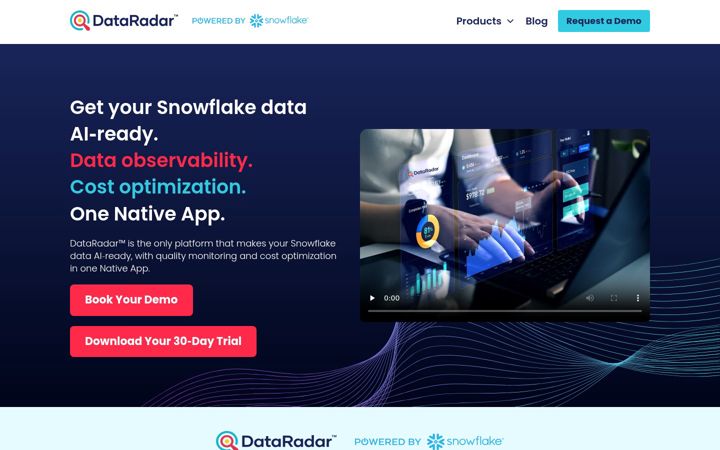 Екранна снимка на dataradar.io