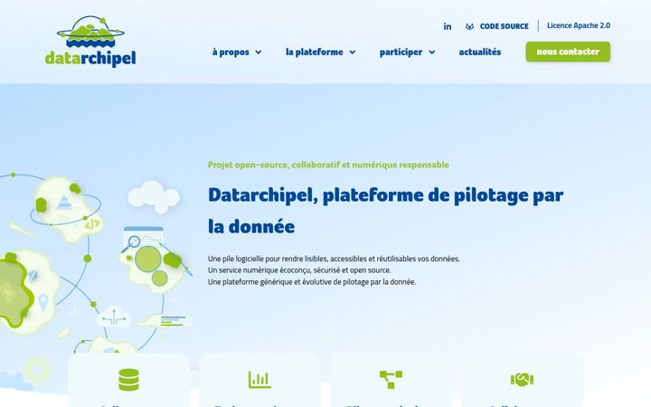 Snímek obrazovky datarchipel.org