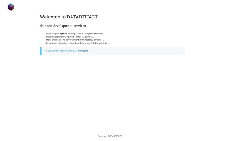 Screenshot of datartifact.com