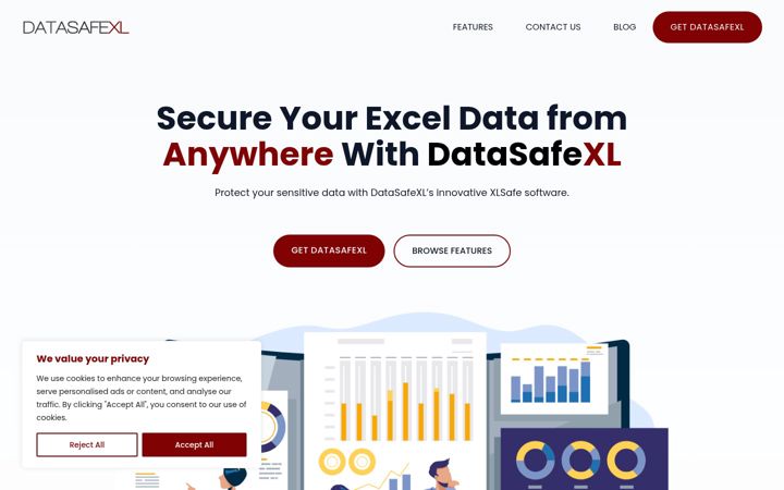 Screenshot of datasafexl.com