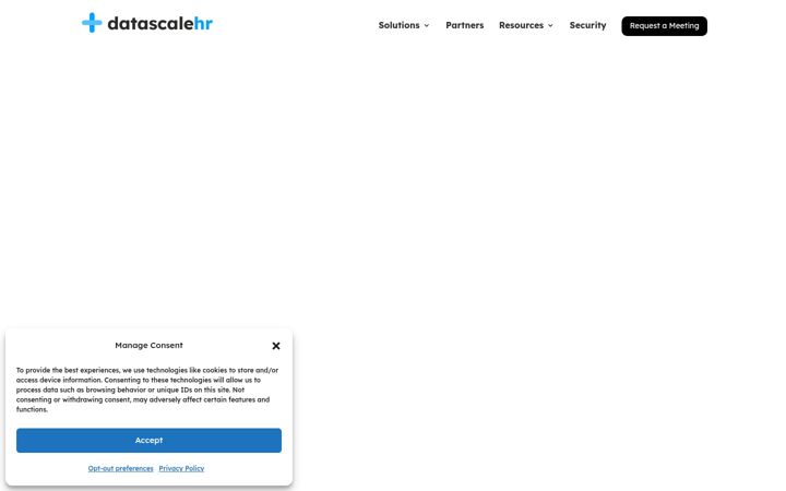 Screenshot of datascalehr.com