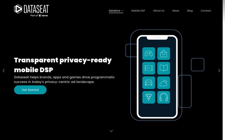Posnetek zaslona dataseat.com