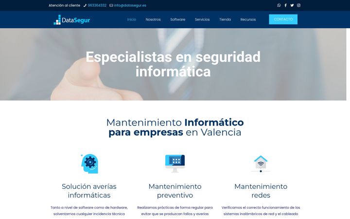 Ekraanipilt saidist datasegur.es