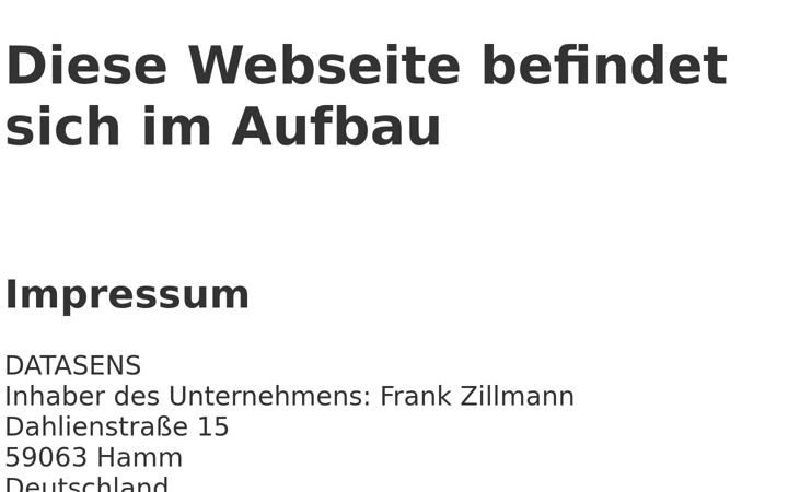 Screenshot of datasens.de