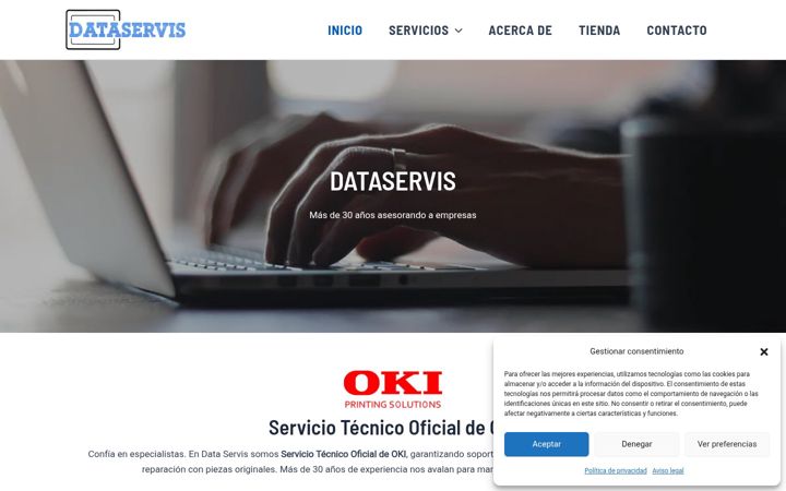 Ekraanipilt saidist dataservis.es
